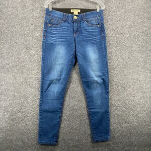 Democracy Ab Solution Jeans Womens 6 Blue Mid Rise Elastic Waist Skinny Casual‎